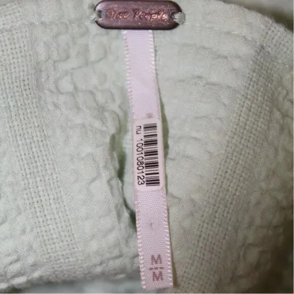 Free People Lolita Mint Green Smocked Square Neck Top Long Sleeve M - Picture 4 of 7